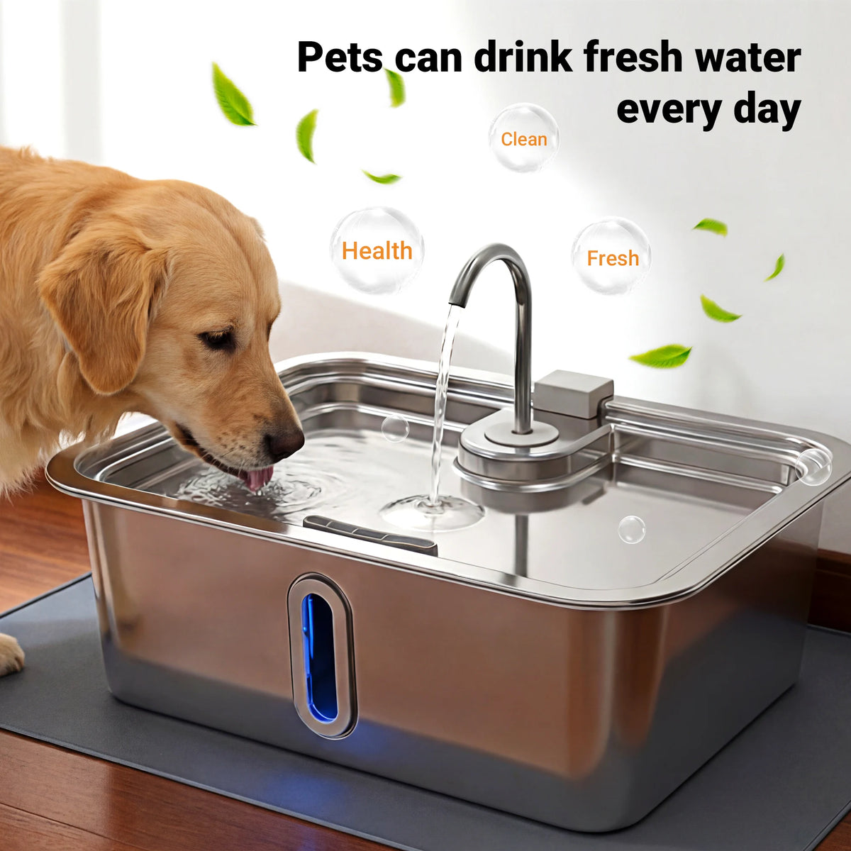 DeftPet Replacement Water Pump for Dog Water Fountains with Pre-Filter Sponge
