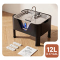 DeftPet 12L / 3.17 Gal Adjustable Elevated Dog Water Fountain for Large Dogs